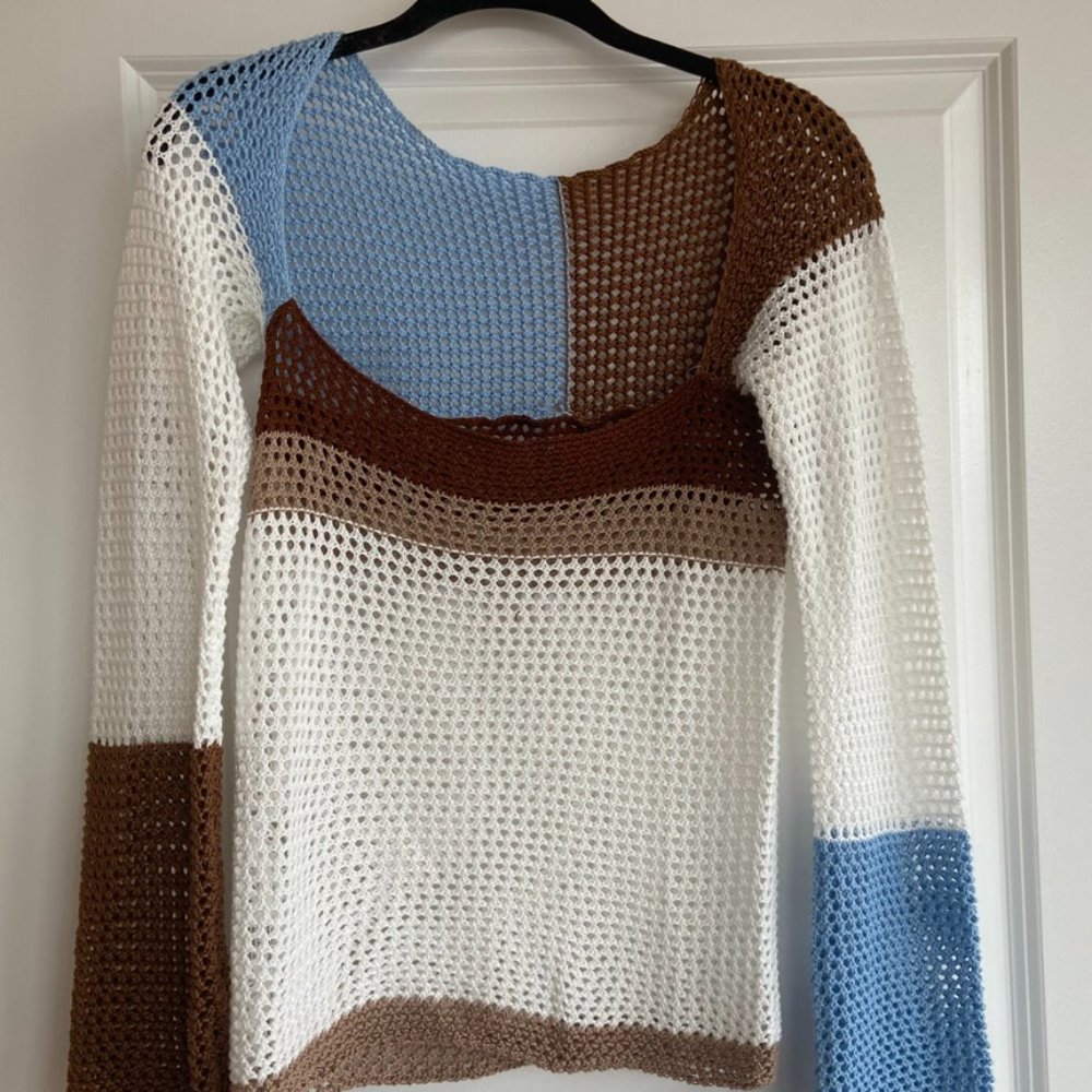 Crochet Colorblock Top
